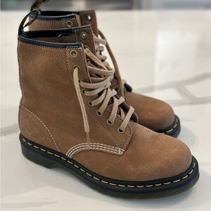 Dr. Martens Brown Leather Lace-Up Ankle Boots